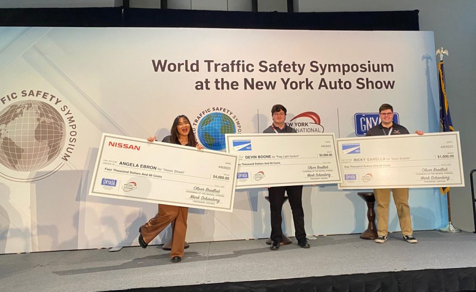 Product Design Students Win 1st, 2nd, and 3rd Place at the World Traffic Safety Symposium – Montclaire News